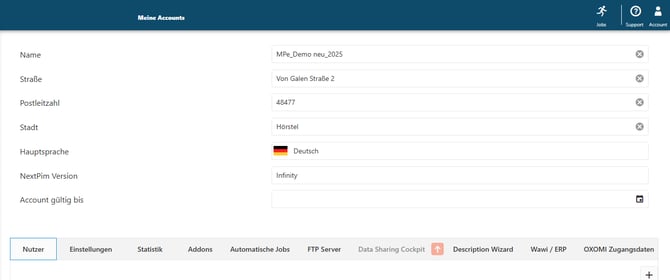 Account-Einstellungen