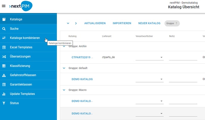 Kataloge kombinieren 1