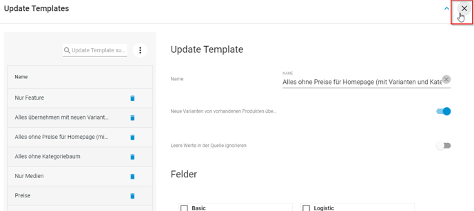 Update von Katalog 10