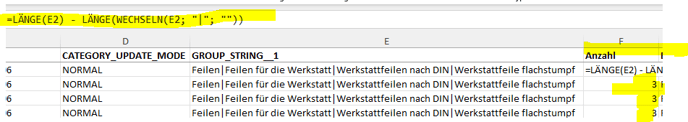 Excel bearbeiten_Segmente