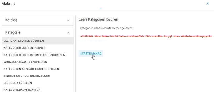 Leere Kategorien löschen 2