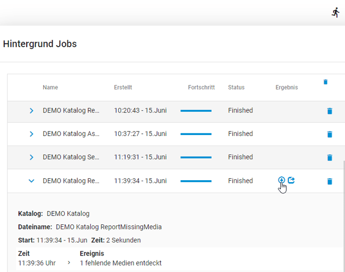 Fehlende Medien ermitteln 3