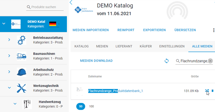 Fehlende Medien ermitteln 6