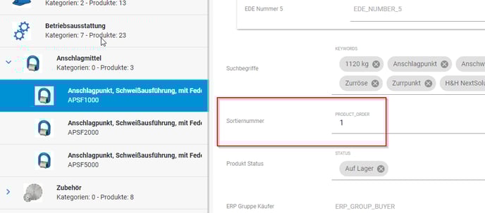 Sortiernummer für Produkte generieren 3