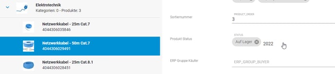 Produkt Status 2