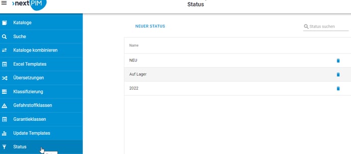 Produkt Status 3