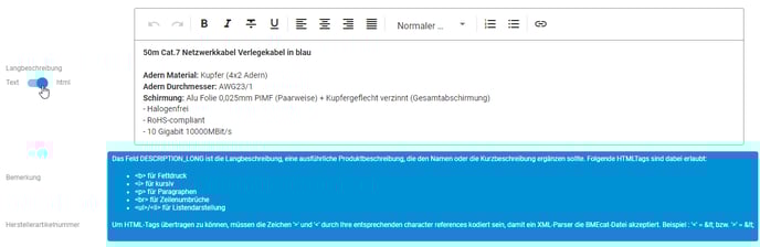 Produktdaten in nextPIM 2