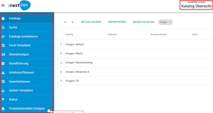 Produktdatenblätter erstellen 1