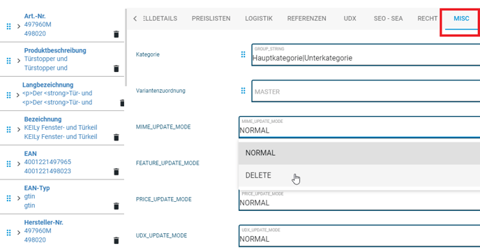 Template Editor 20 Import UpdateMode