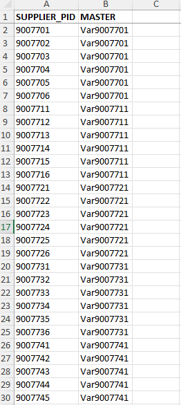 export Variantenliste 1