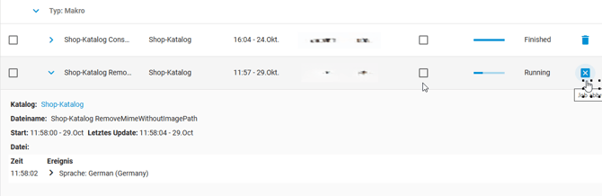 Hintergrund-Job-Fenster