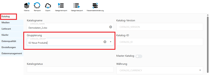 Kataloge gruppieren 3
