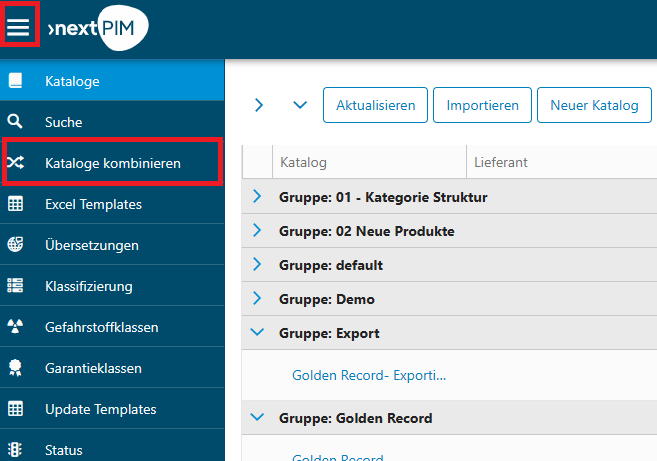 Kataloge kombinieren 1