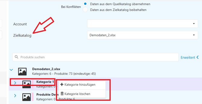 Kataloge kombinieren 12