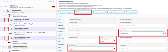 Massendatenänderung5