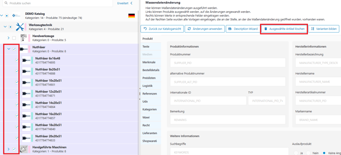 Massendatenänderung8
