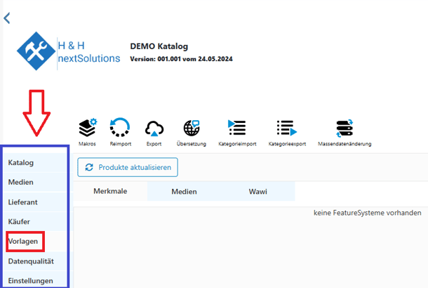 Vorlagen Katalogebene 0